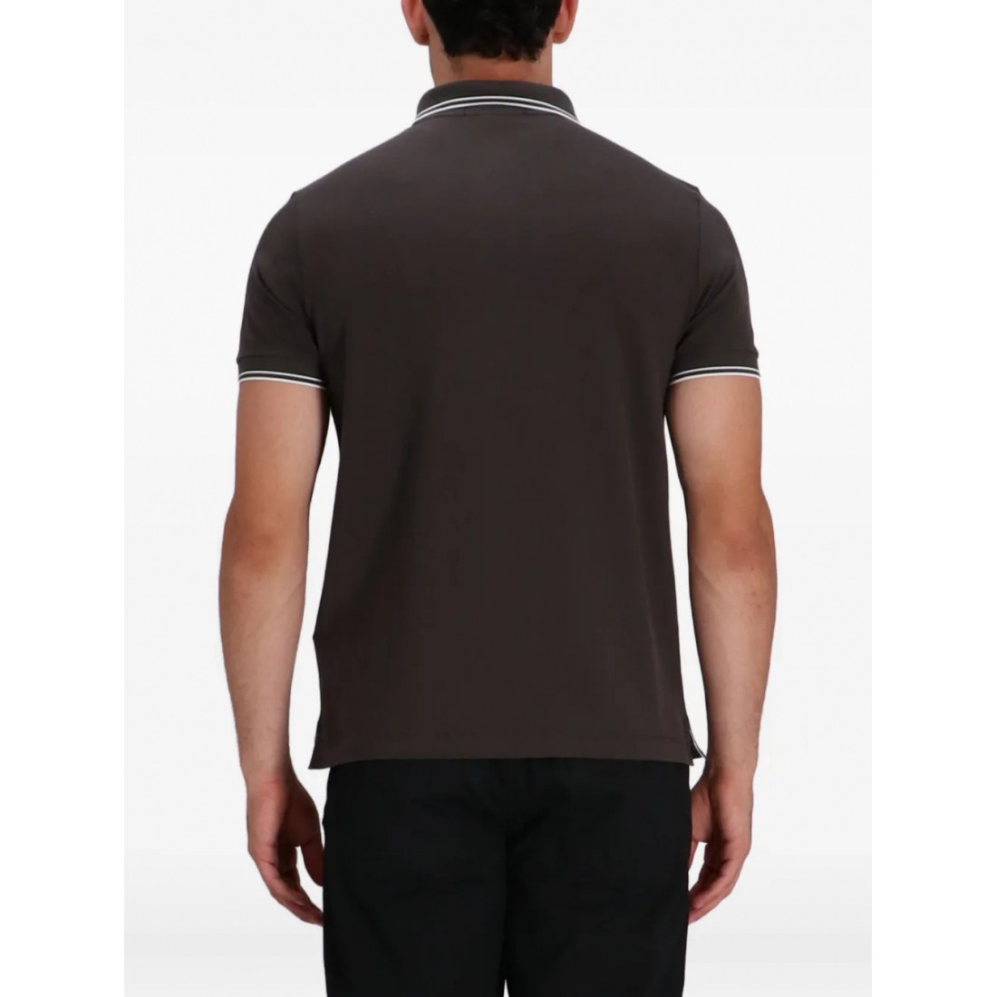 Polo 'Tipped-Collar Logo' pour Hommes