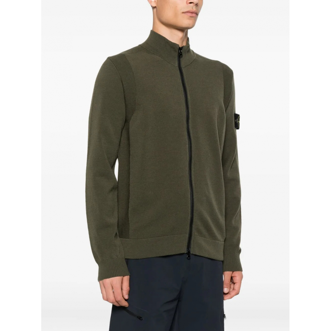 Pull 'Zip-Front Patch Pocket' pour Hommes