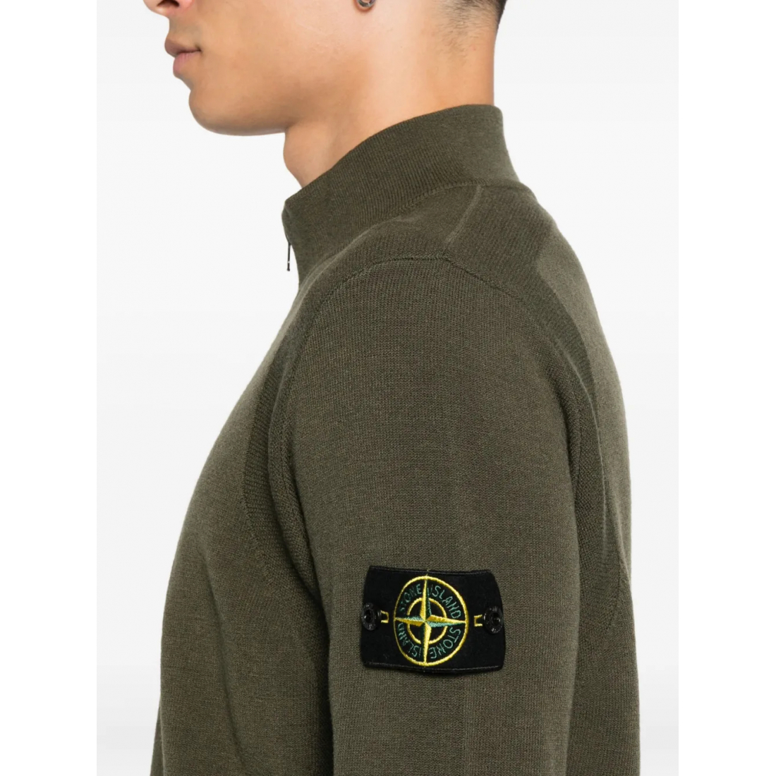 Pull 'Zip-Front Patch Pocket' pour Hommes