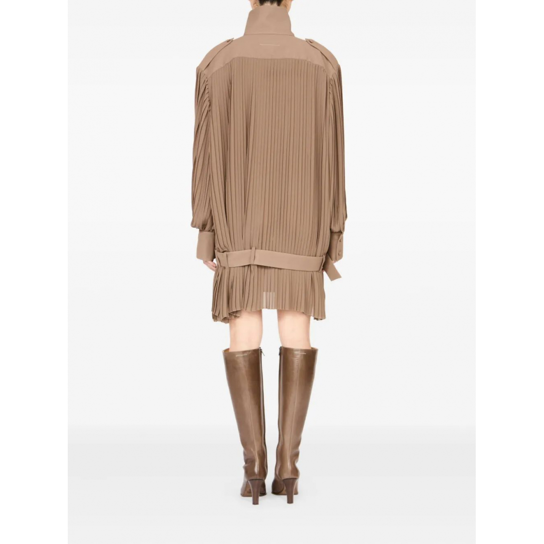 Robe 'Pleated High-Neck' pour Femmes