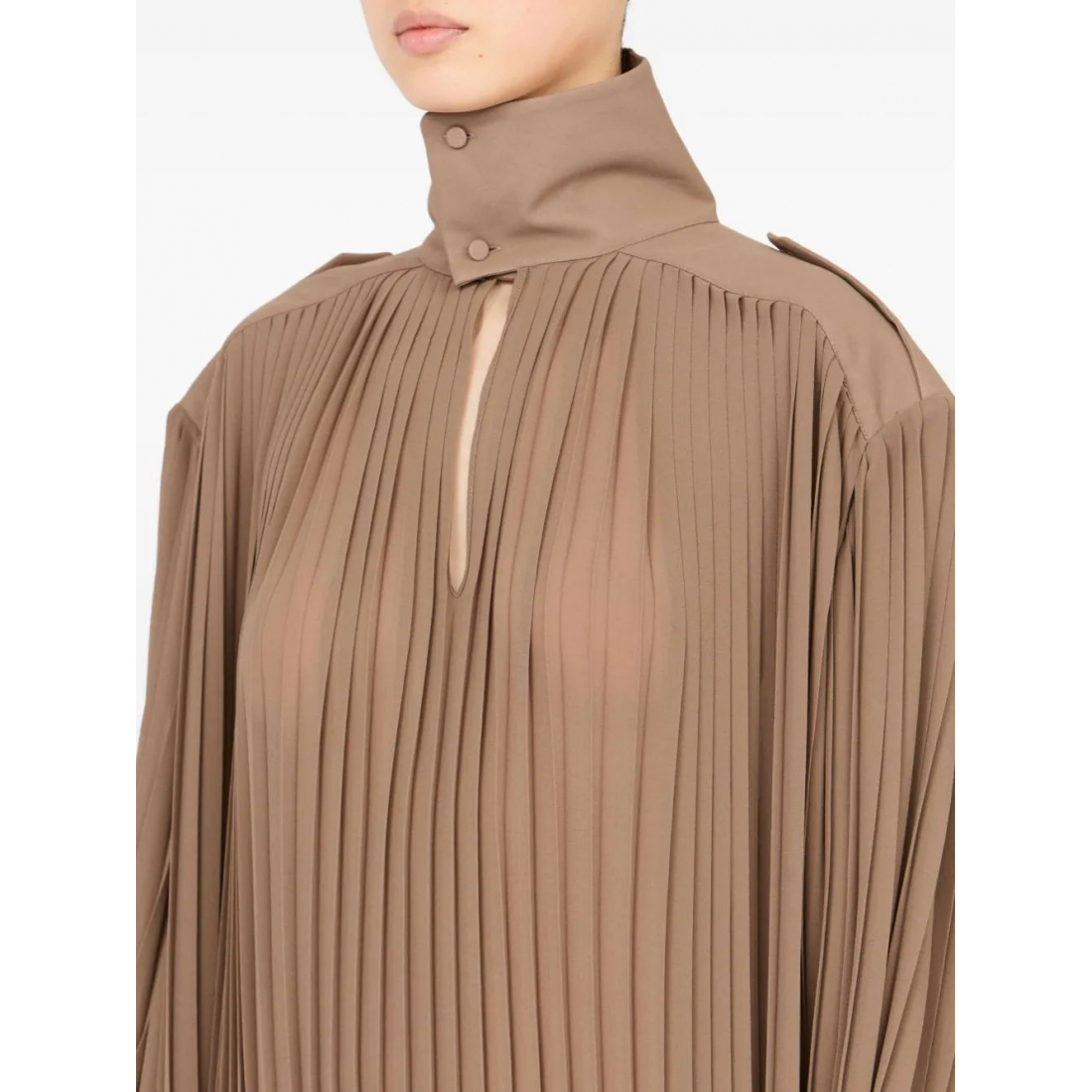 Robe 'Pleated High-Neck' pour Femmes