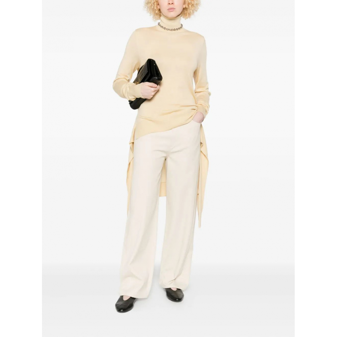 Robe 'Tie-Detail Turtleneck' pour Femmes