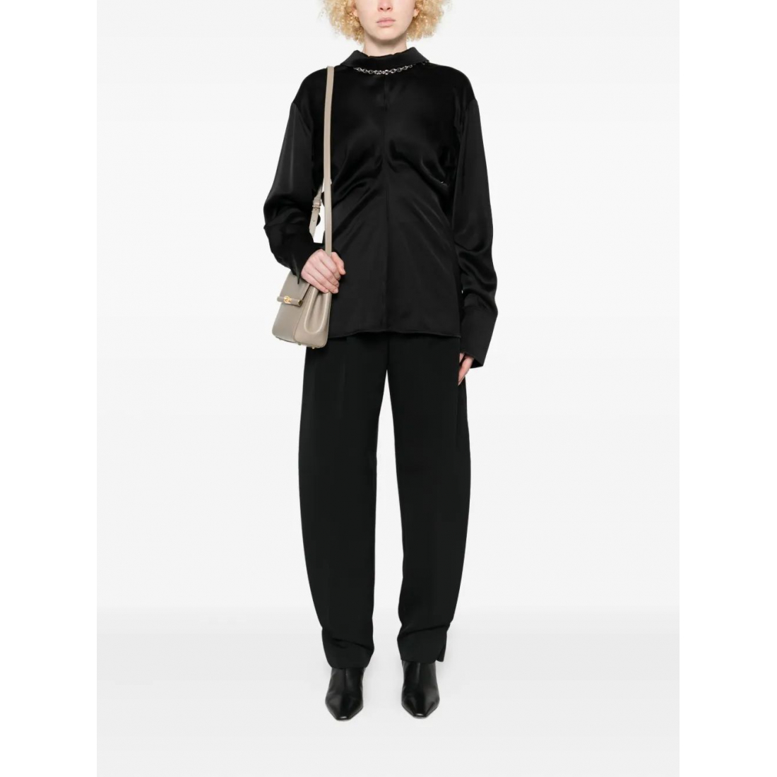 Blouse 'Slouch Zip-Front Draped' pour Femmes