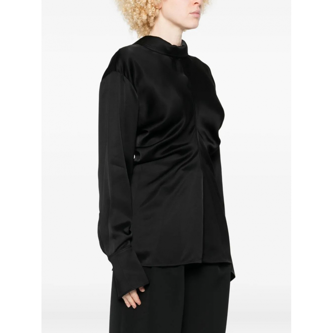 Blouse 'Slouch Zip-Front Draped' pour Femmes