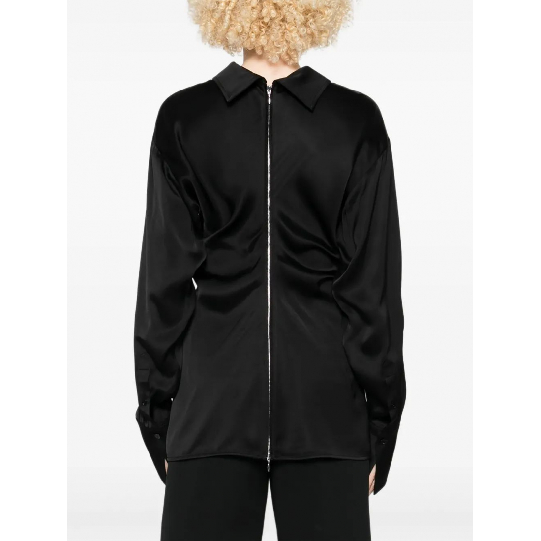 Blouse 'Slouch Zip-Front Draped' pour Femmes