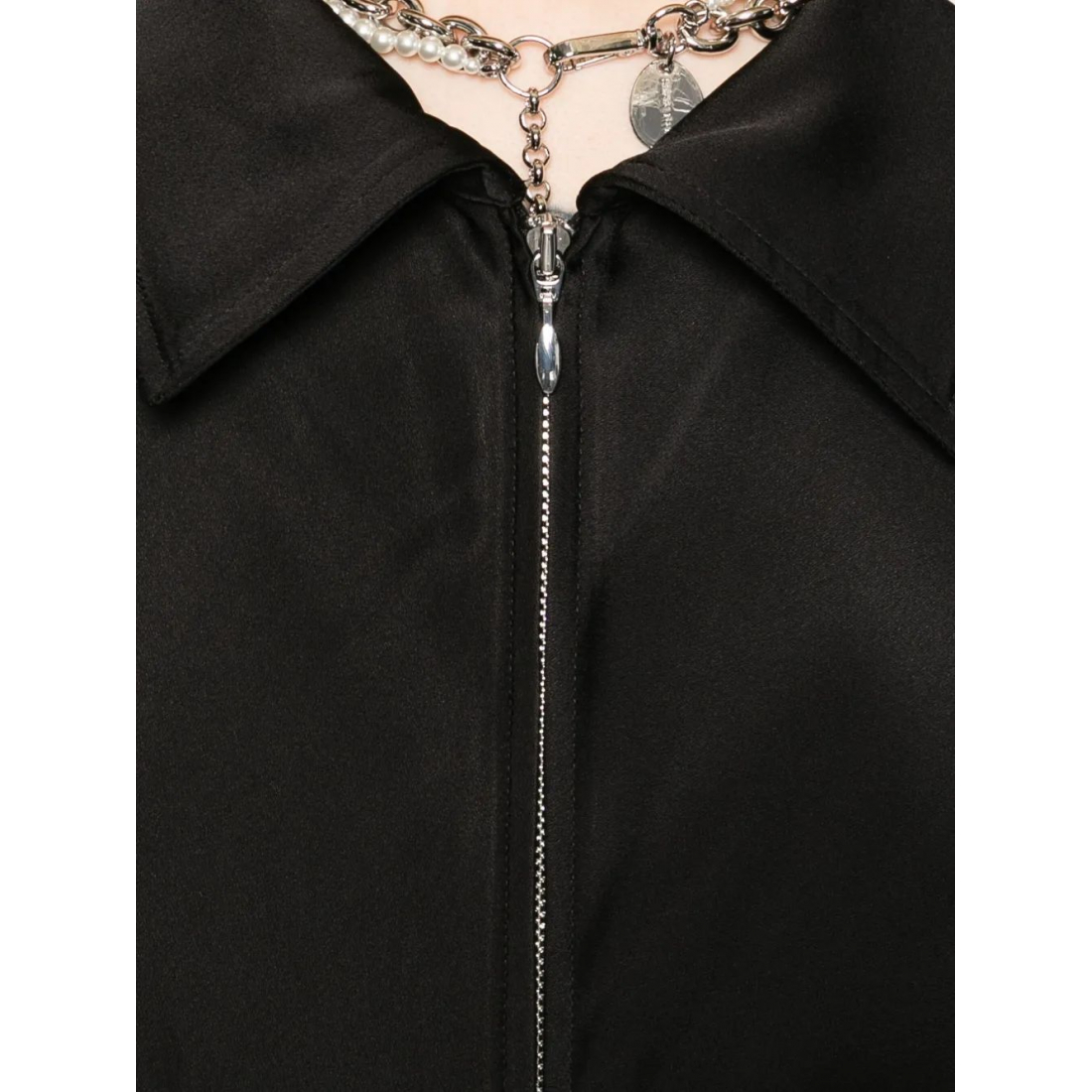 Blouse 'Slouch Zip-Front Draped' pour Femmes