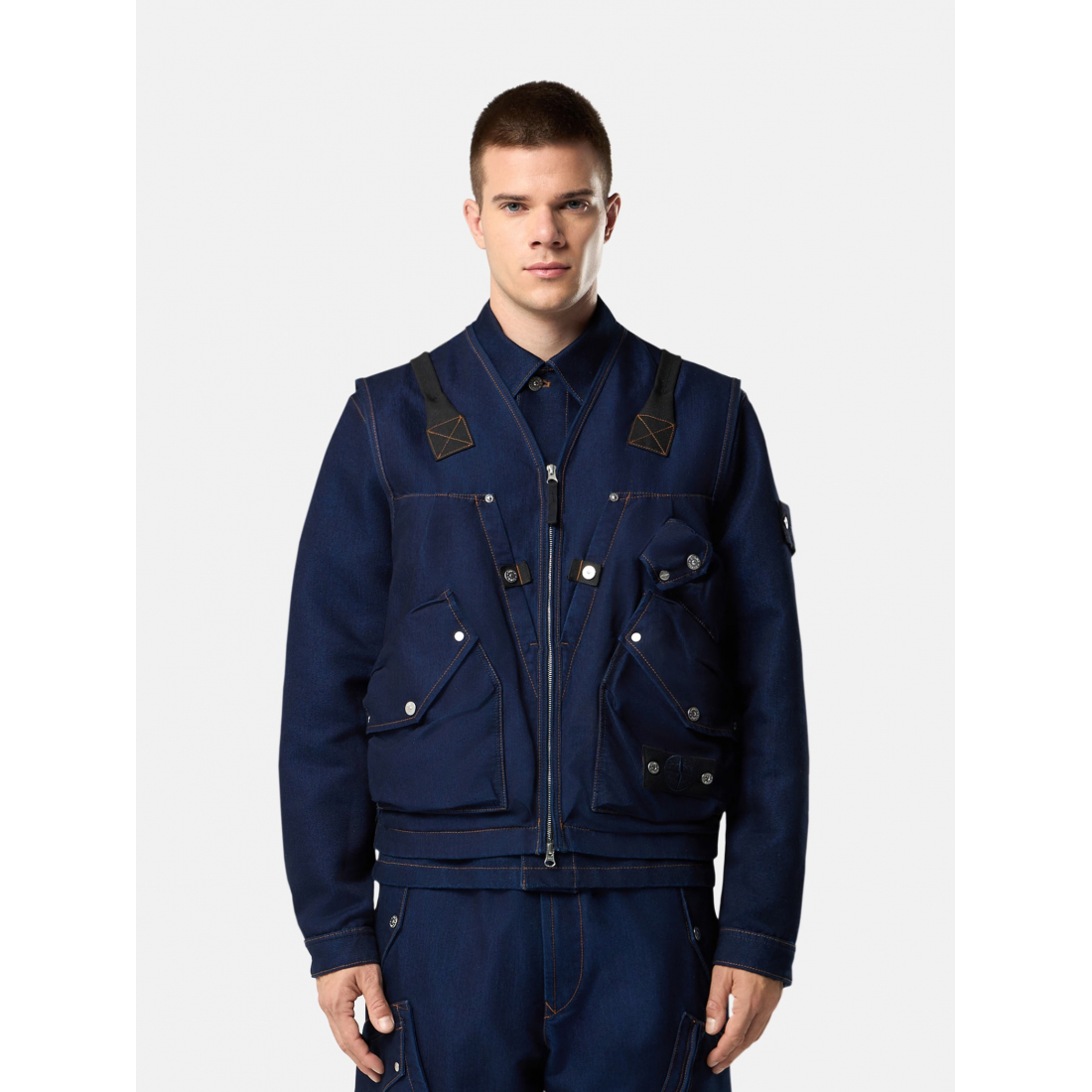 Gilet 'Multi-Pocket Denim' pour Hommes