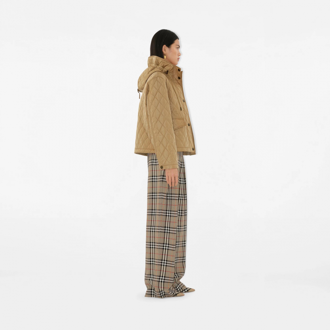 Veste 'Cropped Quilted Hooded' pour Femmes