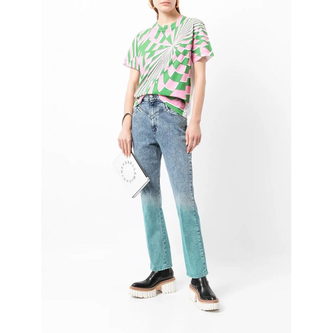 T-shirt 'Ed Curtis Psychedelic-Print' pour Femmes