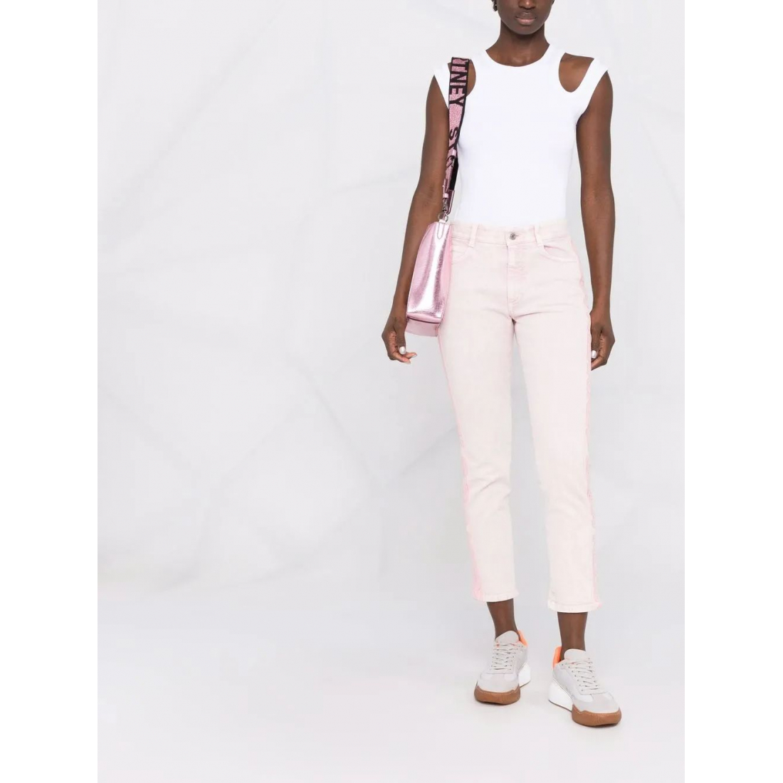 Jeans 'Logo Tape Slim' pour Femmes