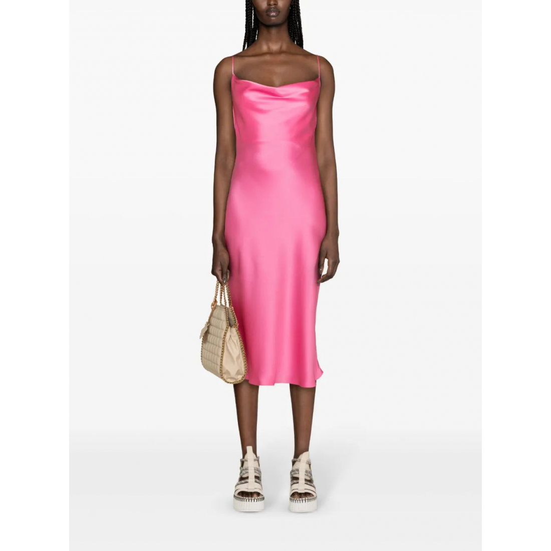 Robe Midi 'Cowl-Neck  Slip' pour Femmes