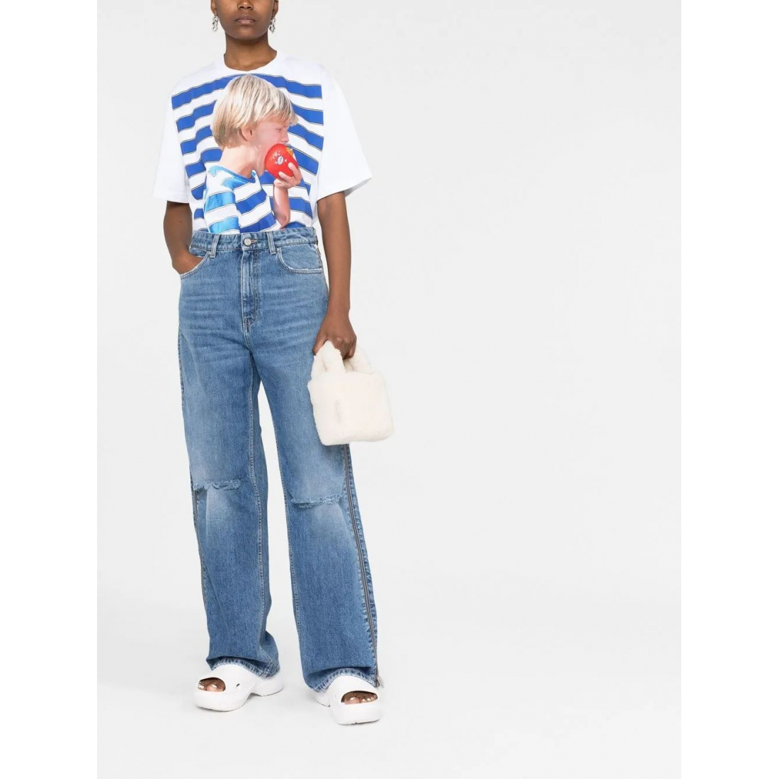 Jeans 'Zip-Detail Straight-Leg' pour Femmes