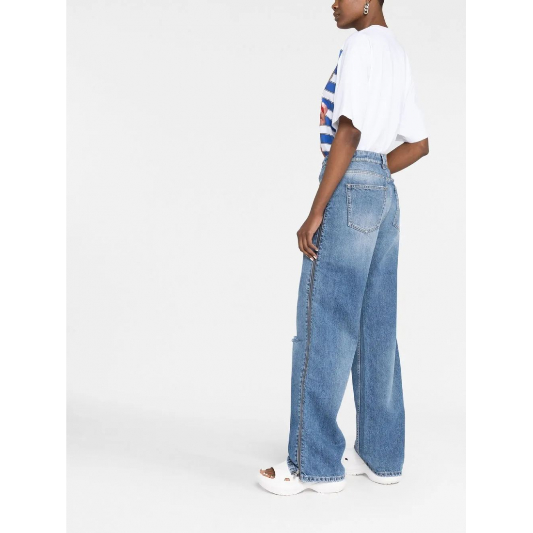 Jeans 'Zip-Detail Straight-Leg' pour Femmes