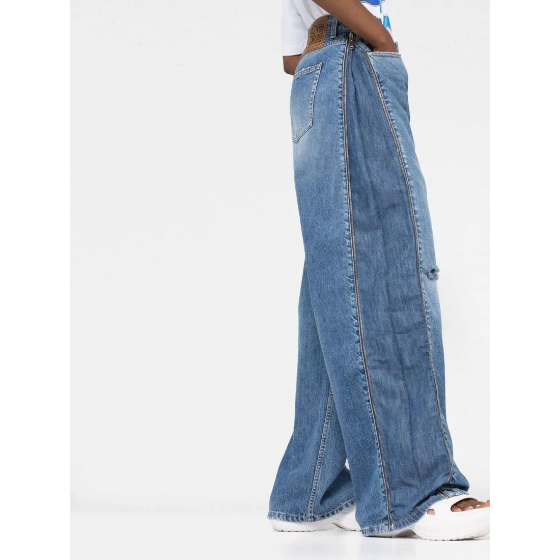 Jeans 'Zip-Detail Straight-Leg' pour Femmes