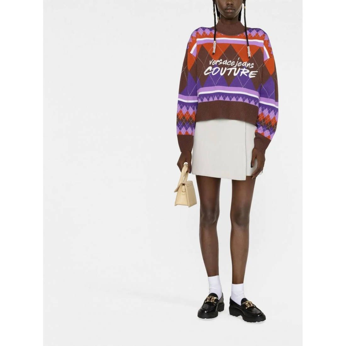 Pull 'Argyle-Knit Logo-Embroidered' pour Femmes