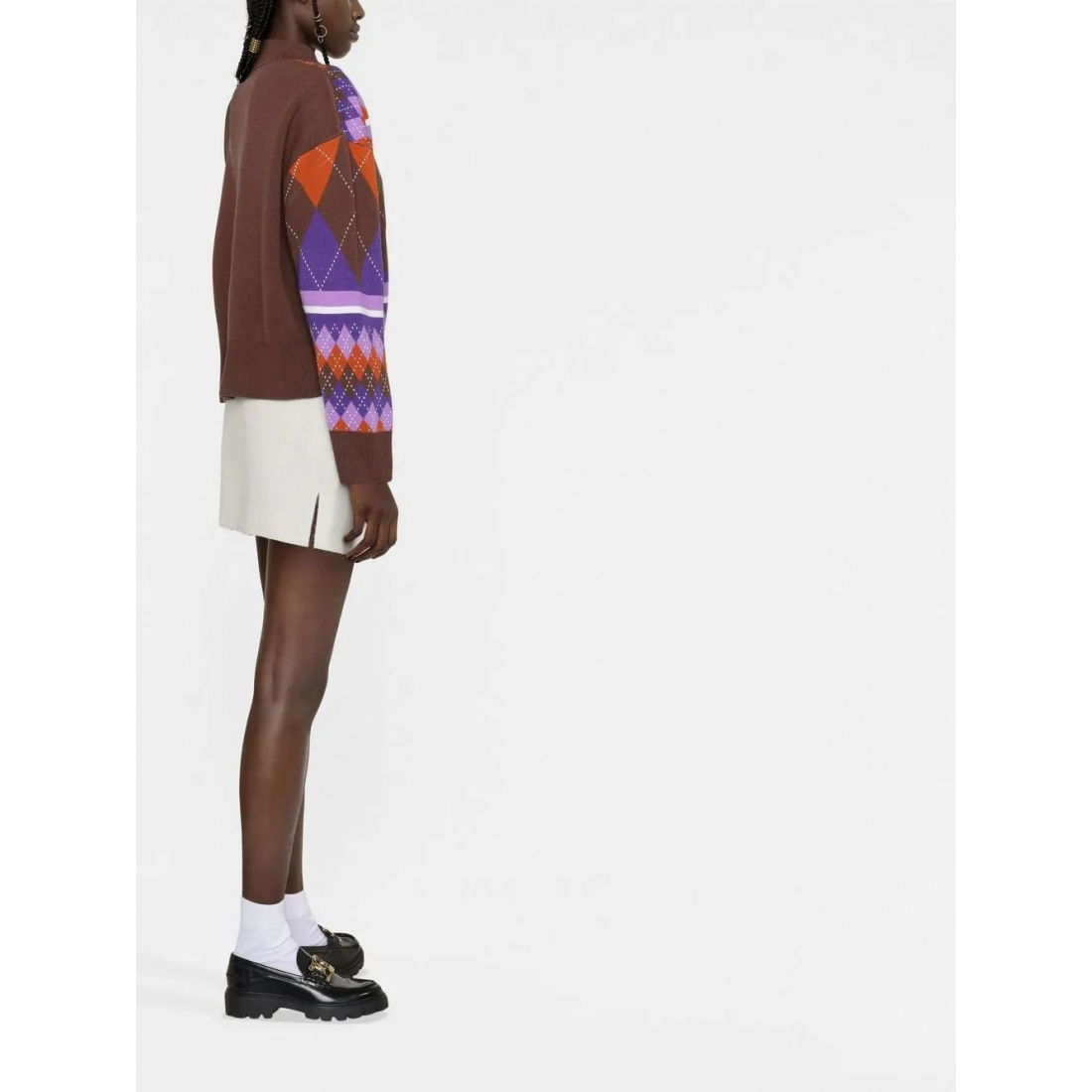 Pull 'Argyle-Knit Logo-Embroidered' pour Femmes