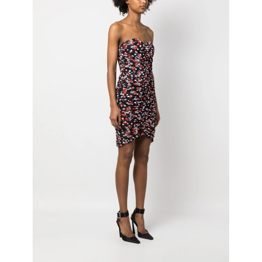 Robe mini 'Floral-Print Strapless' pour Femmes