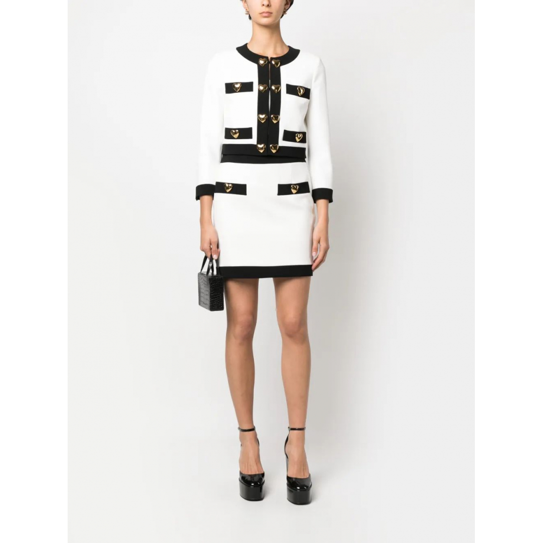 Veste 'Heart-Embellished Cropped' pour Femmes