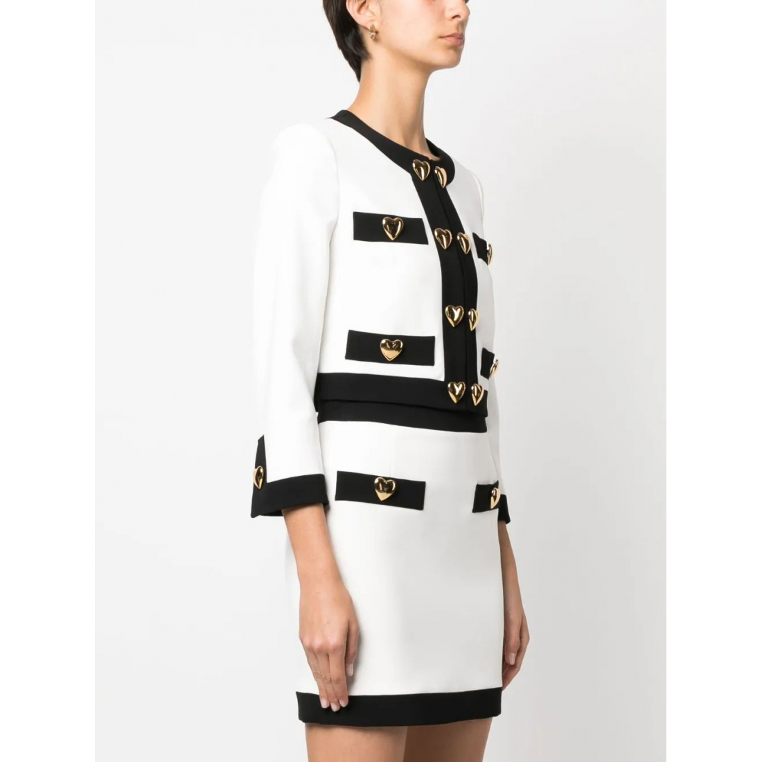 Veste 'Heart-Embellished Cropped' pour Femmes