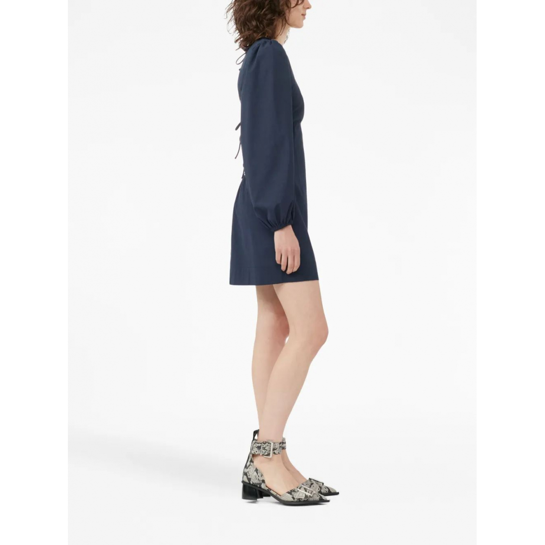 Robe mini 'Long-Sleeved Open-Back' pour Femmes