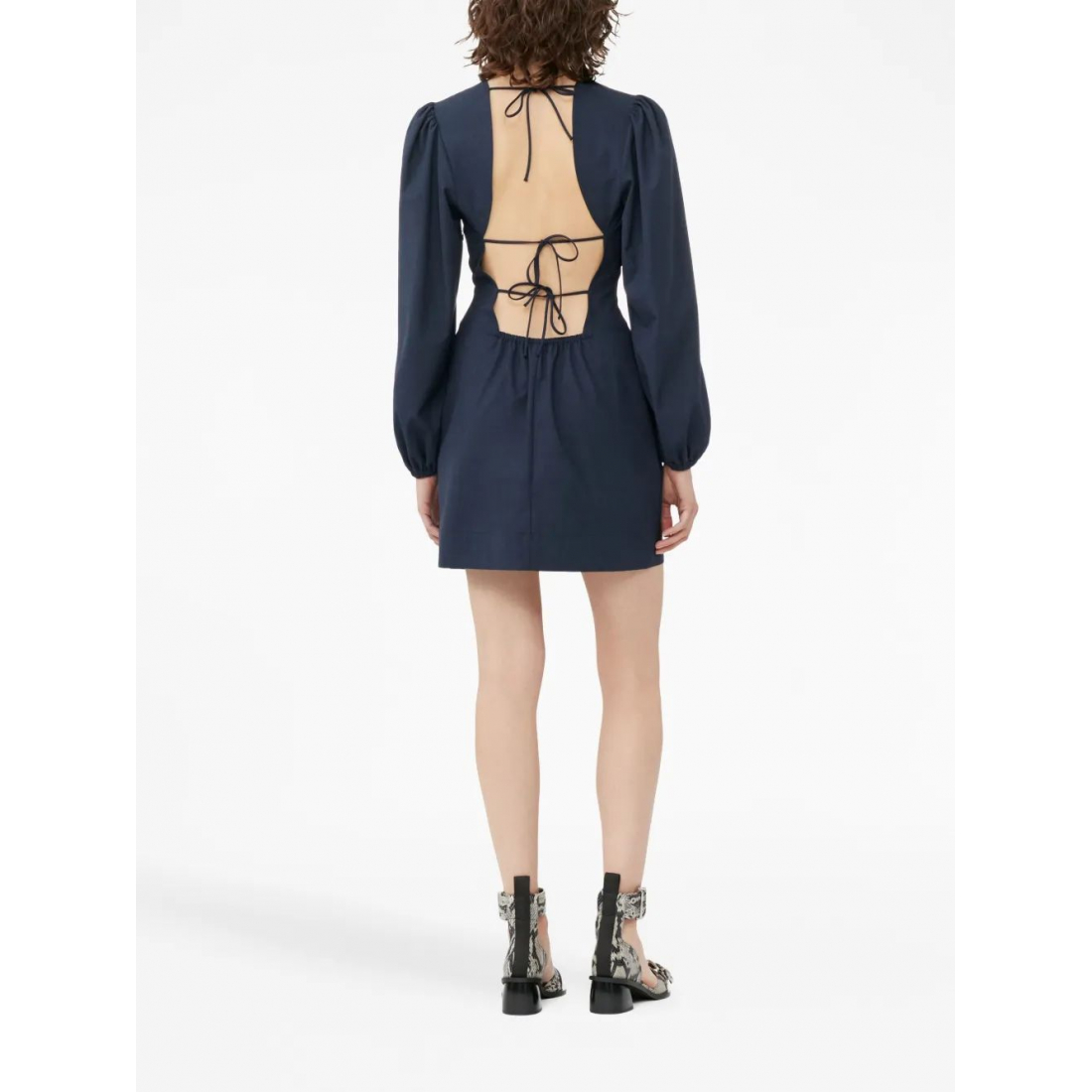 Robe mini 'Long-Sleeved Open-Back' pour Femmes