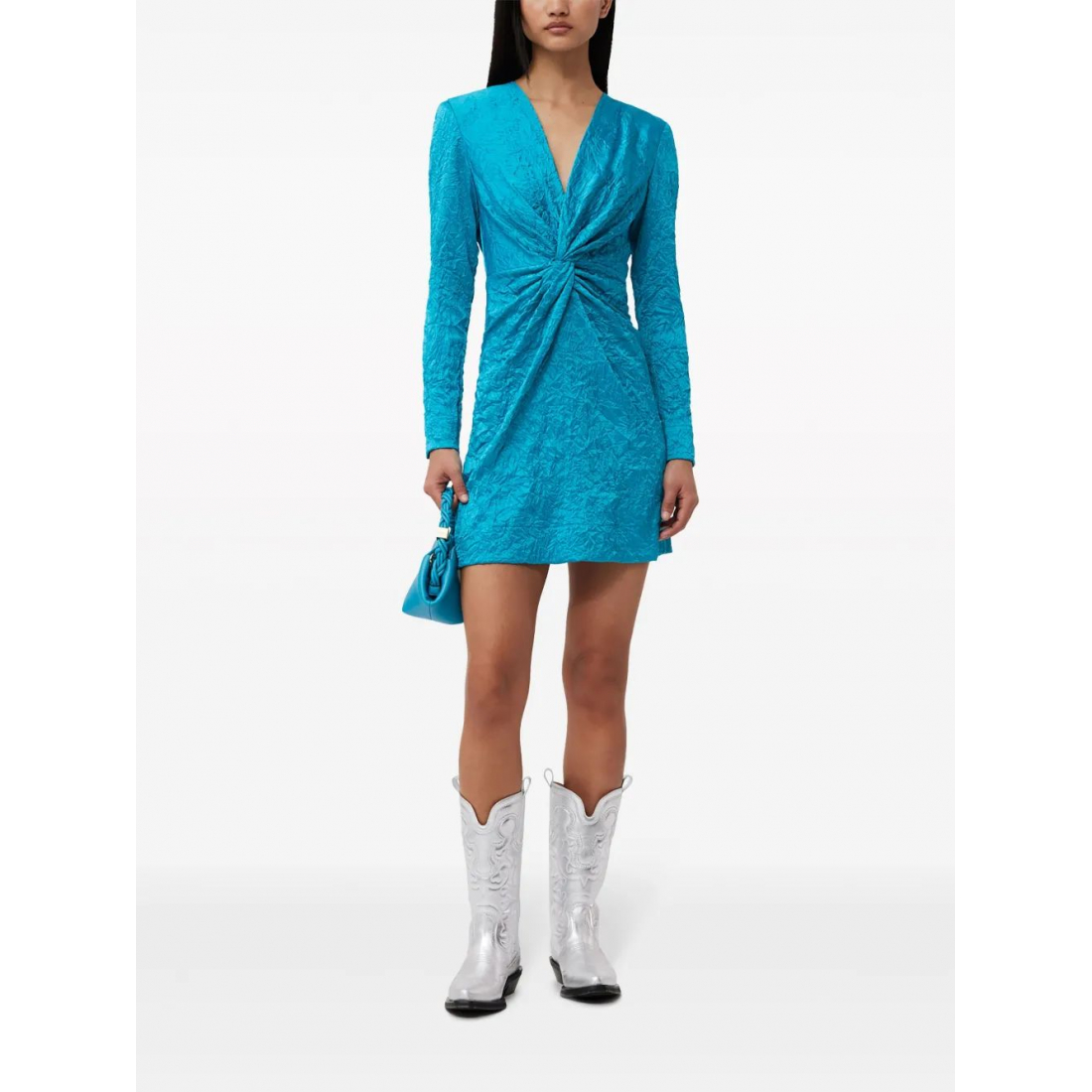 Robe mini 'Crinkled Satin' pour Femmes