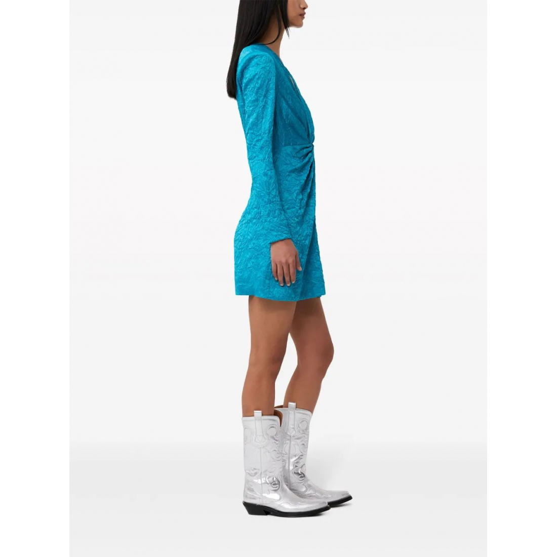 Robe mini 'Crinkled Satin' pour Femmes