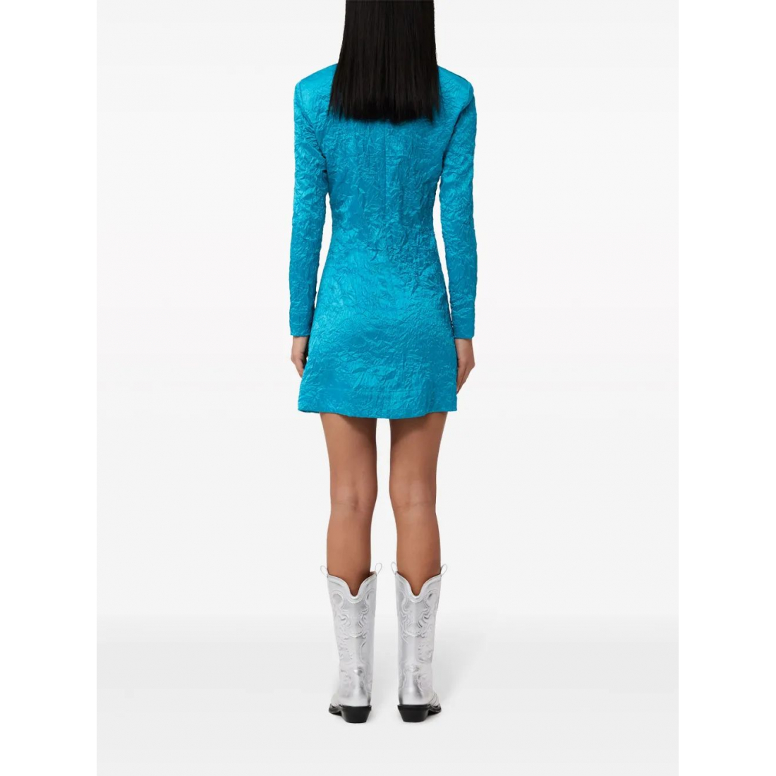 Robe mini 'Crinkled Satin' pour Femmes