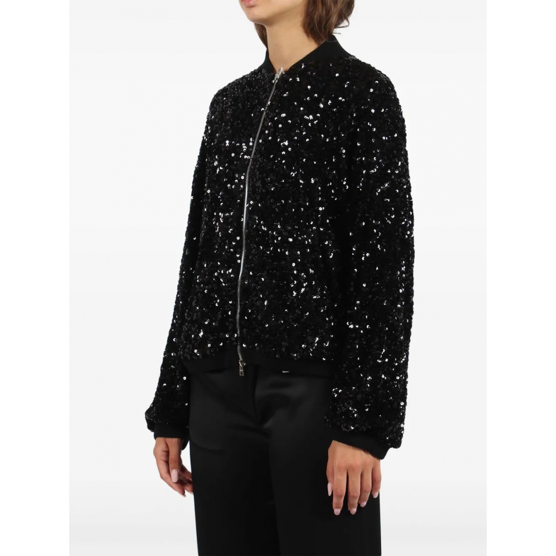 Blouson bomber 'Sequin-Embellished' pour Femmes