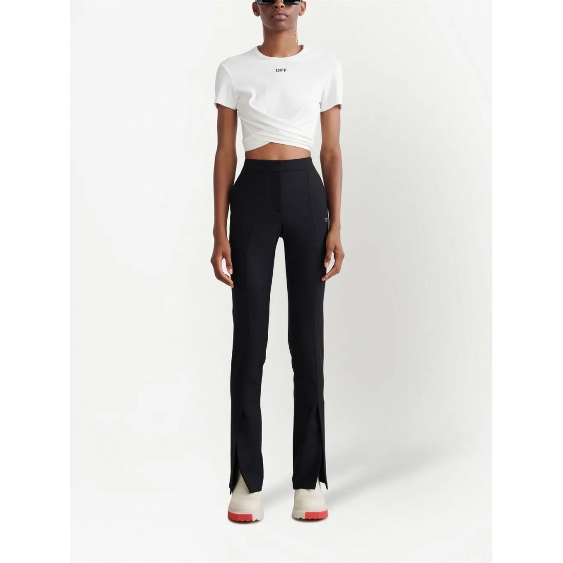 Pantalon 'High-Waisted Tailored' pour Femmes