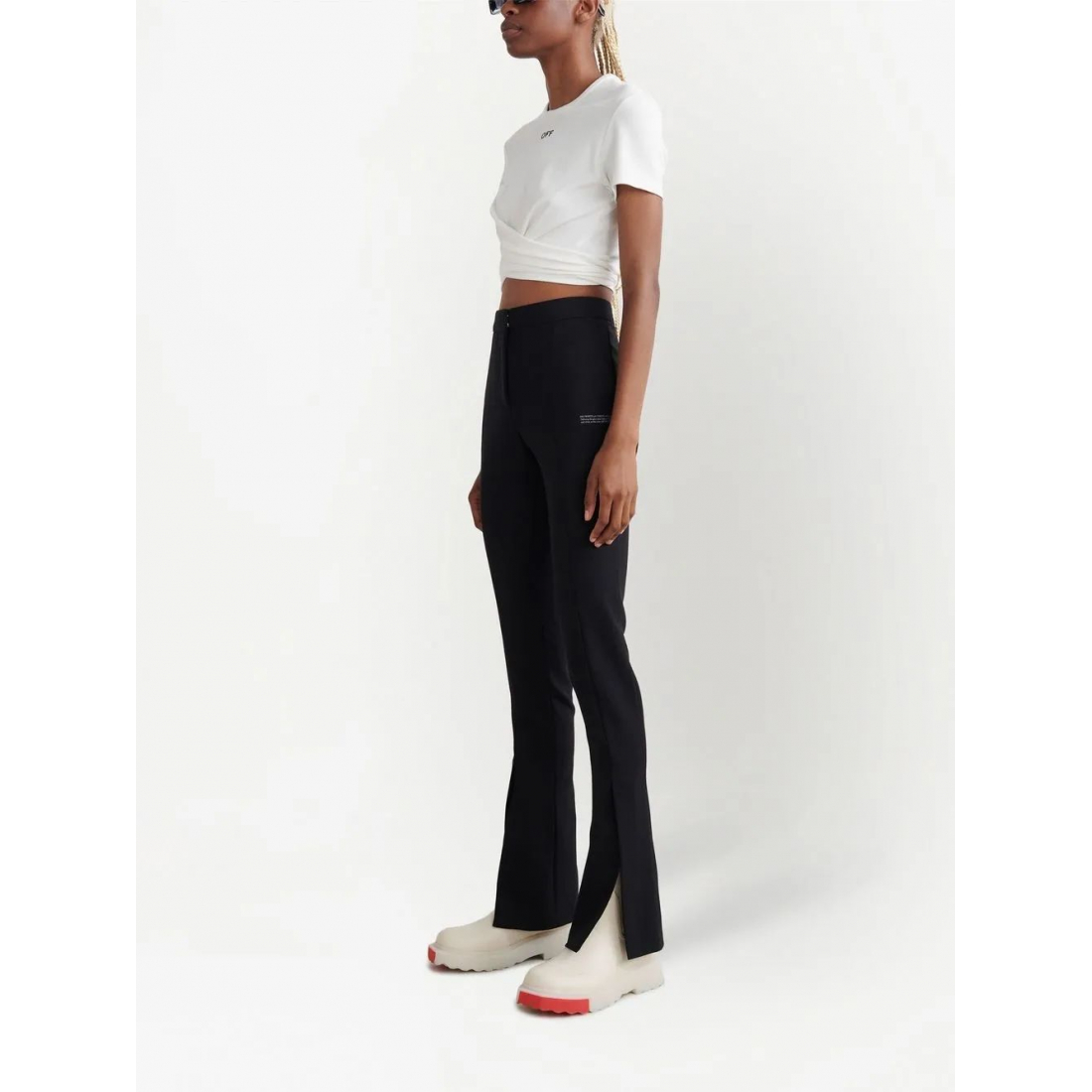Pantalon 'High-Waisted Tailored' pour Femmes