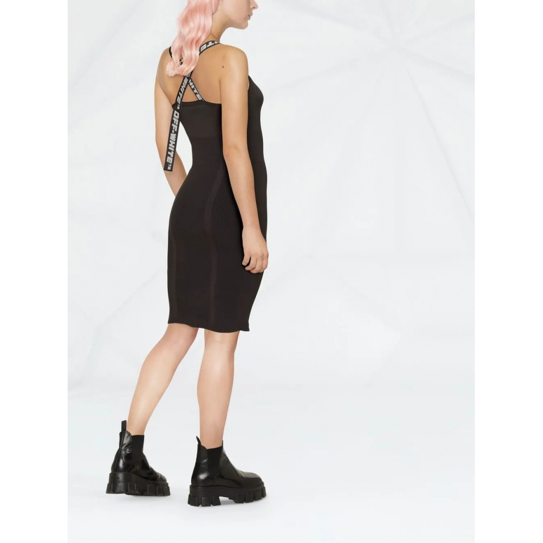 Robe mini 'Logo Straps V-Neck' pour Femmes