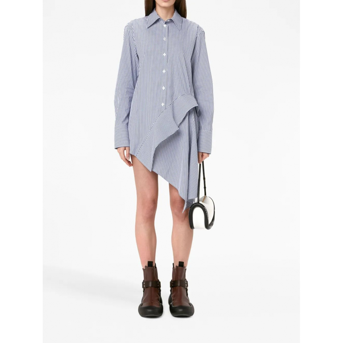 Chemise 'Striped Long-Sleeve Draped' pour Femmes
