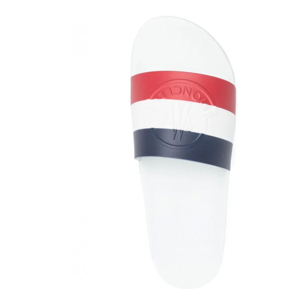 Men's 'Striped Logo-Detail' Slides