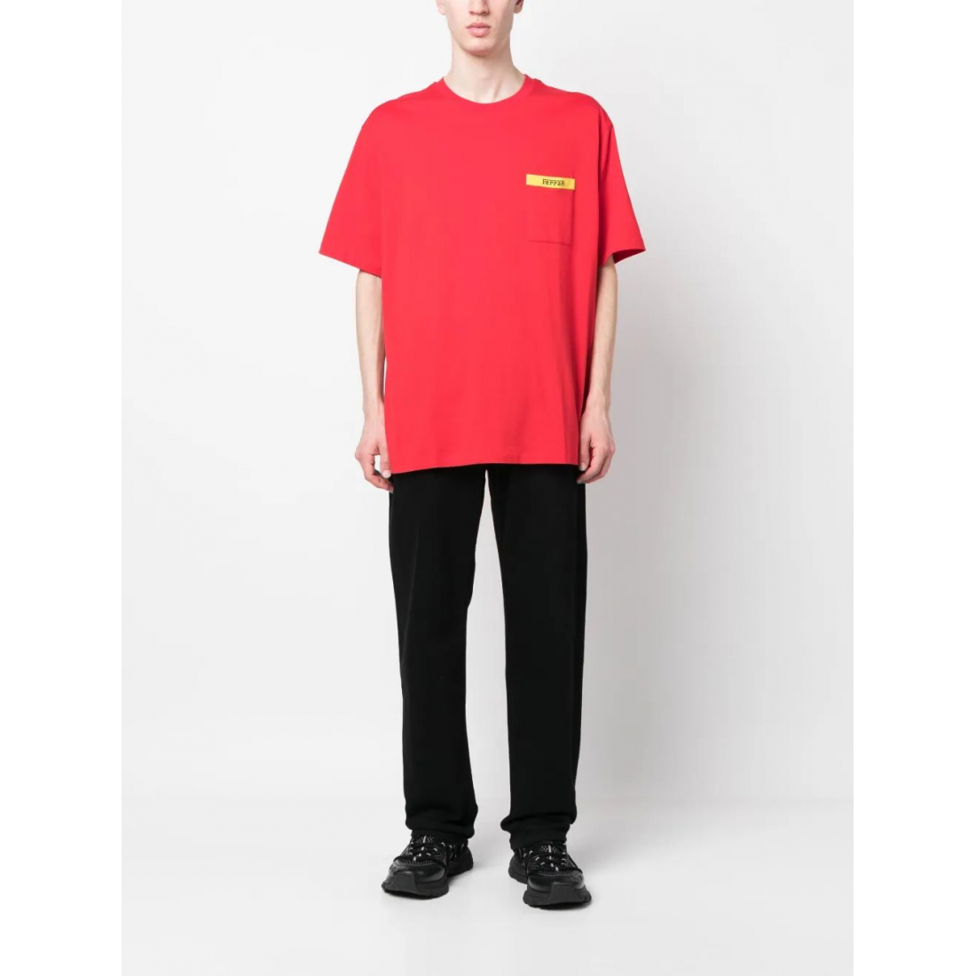 T-shirt 'Logo-Print Crew-Neck' pour Hommes