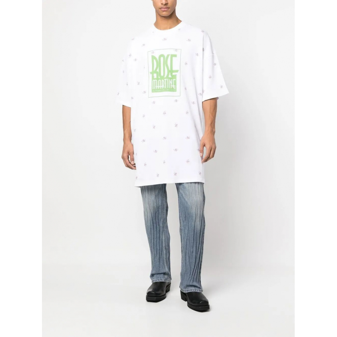 T-shirt 'Long-Line Logo-Print' pour Hommes