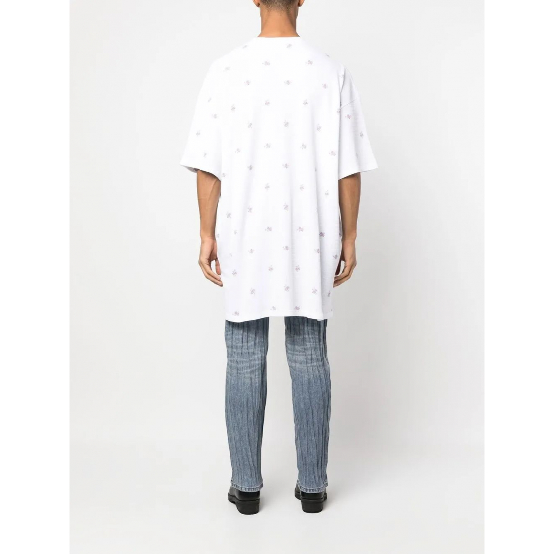 T-shirt 'Long-Line Logo-Print' pour Hommes