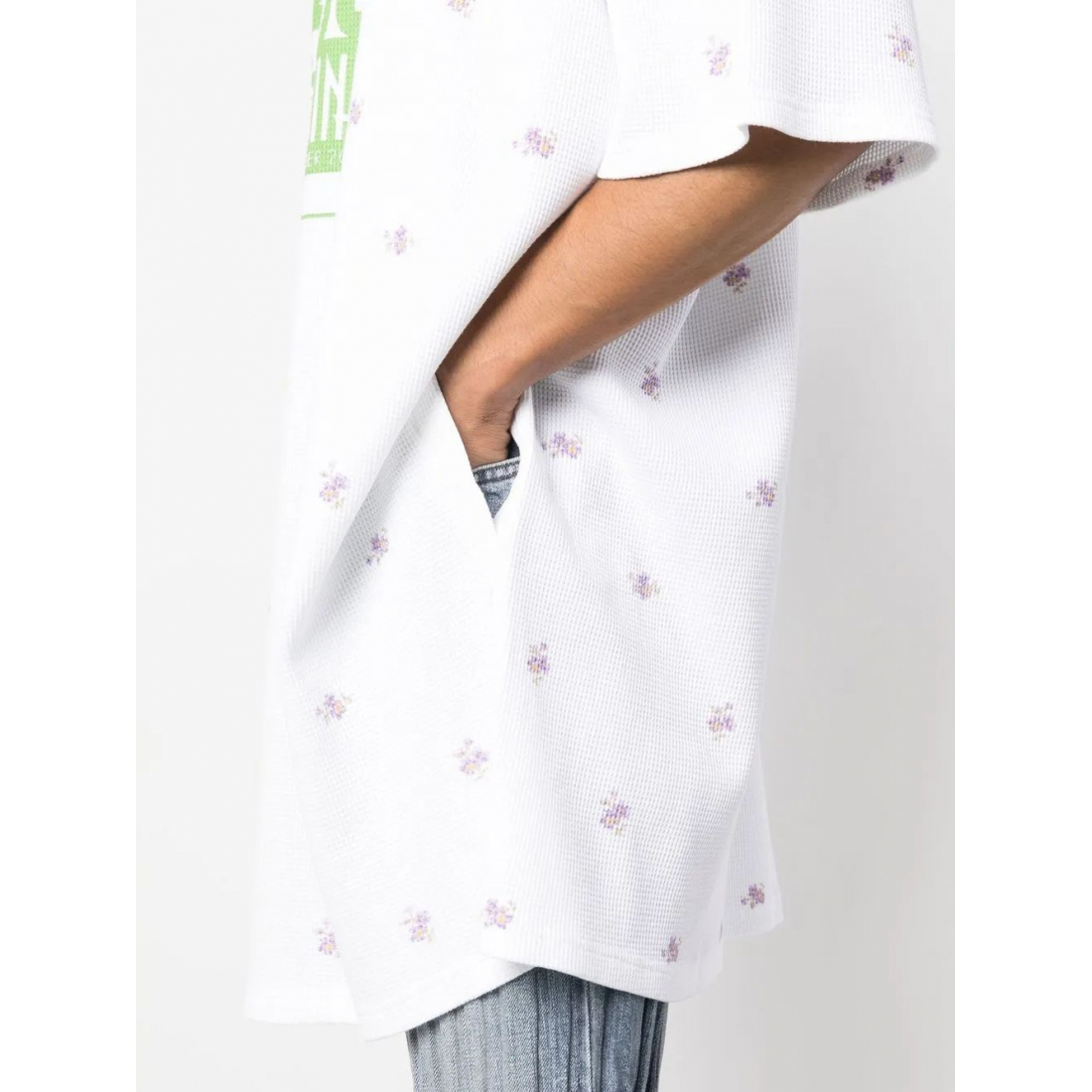 T-shirt 'Long-Line Logo-Print' pour Hommes