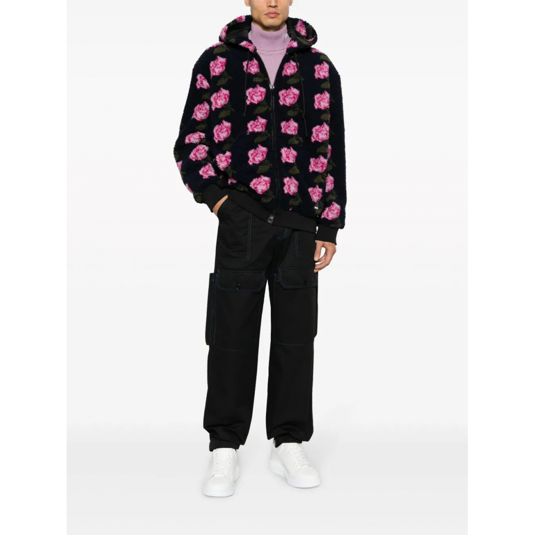 Pantalon 'Contrasting-Stitch Logo-Patch' pour Hommes