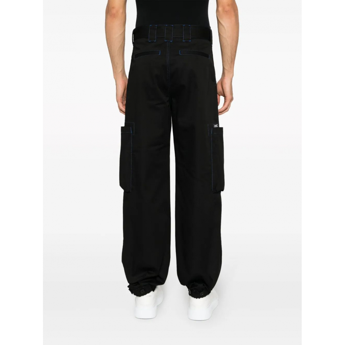 Pantalon 'Contrasting-Stitch Logo-Patch' pour Hommes