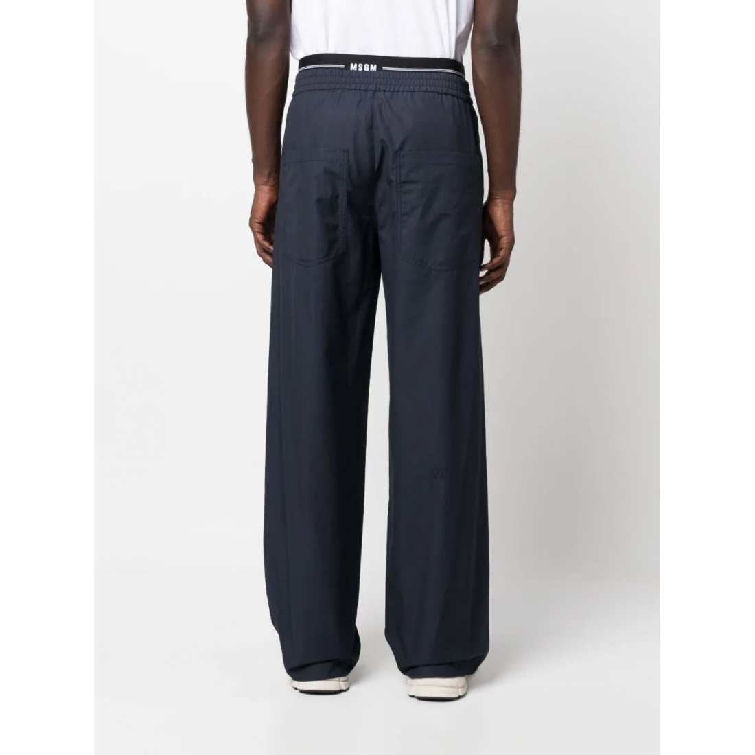 Pantalon 'Logo-Waistband Straight-Leg' pour Hommes