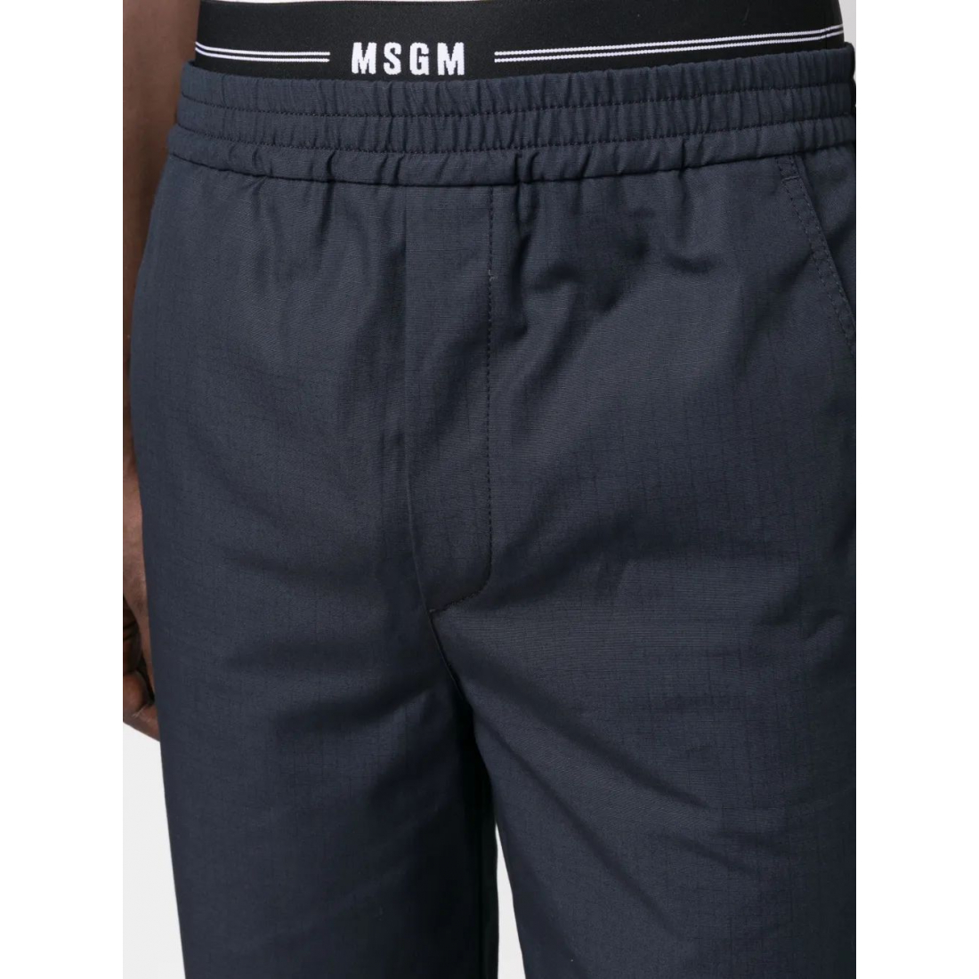 Pantalon 'Logo-Waistband Straight-Leg' pour Hommes