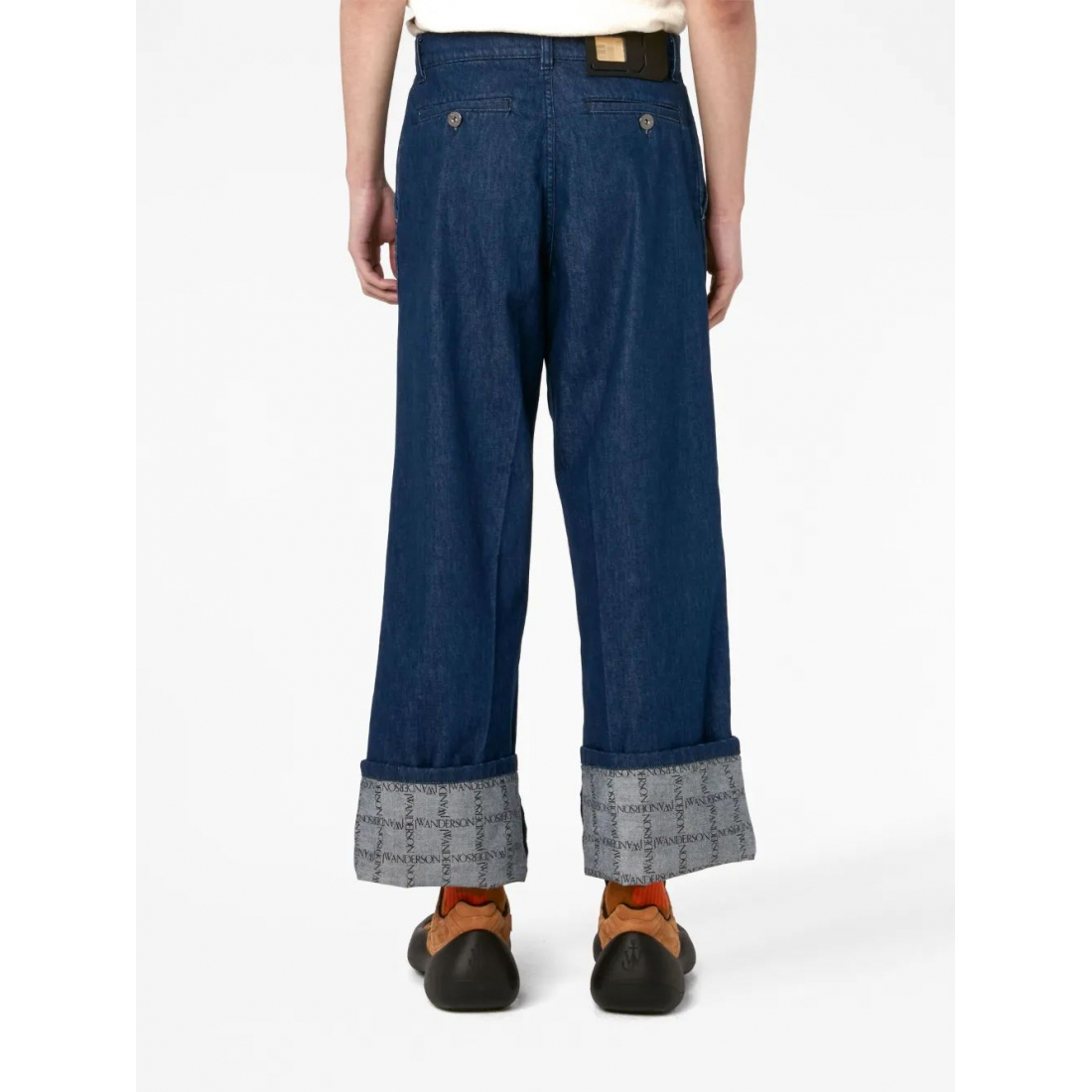 Jeans 'Grid-Print Wide-Leg' pour Hommes