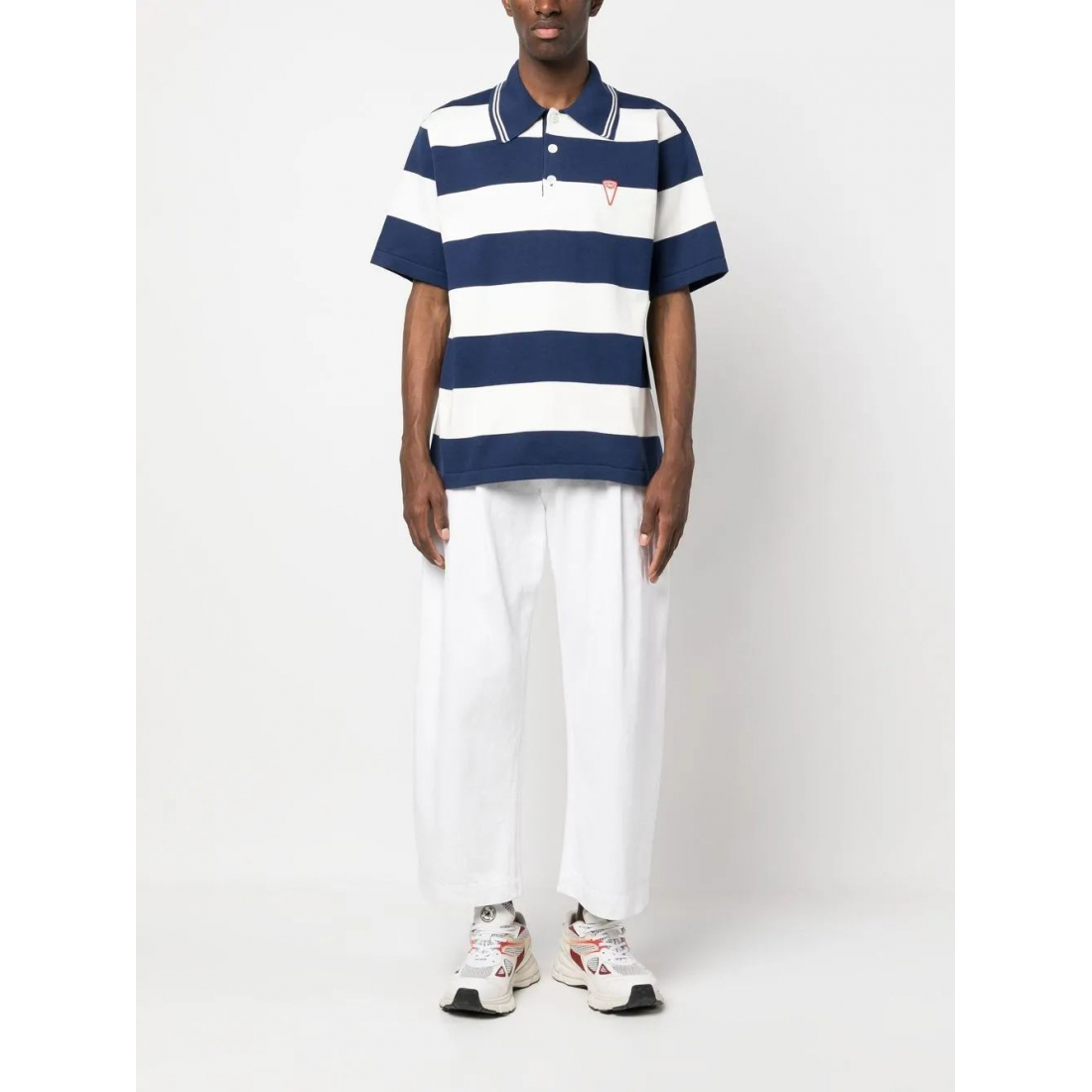 Polo 'Embroidered Logo Striped' pour Hommes