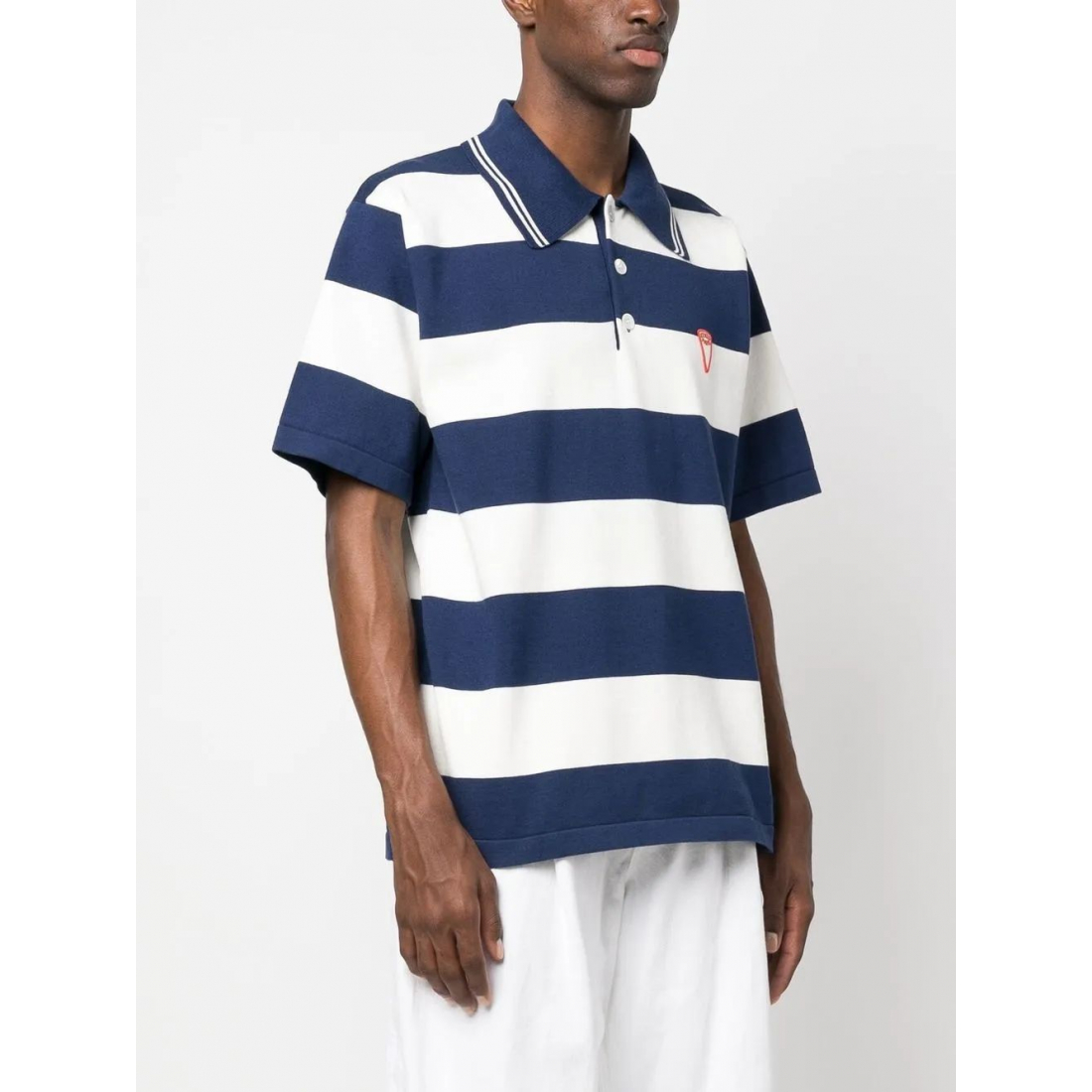 Polo 'Embroidered Logo Striped' pour Hommes