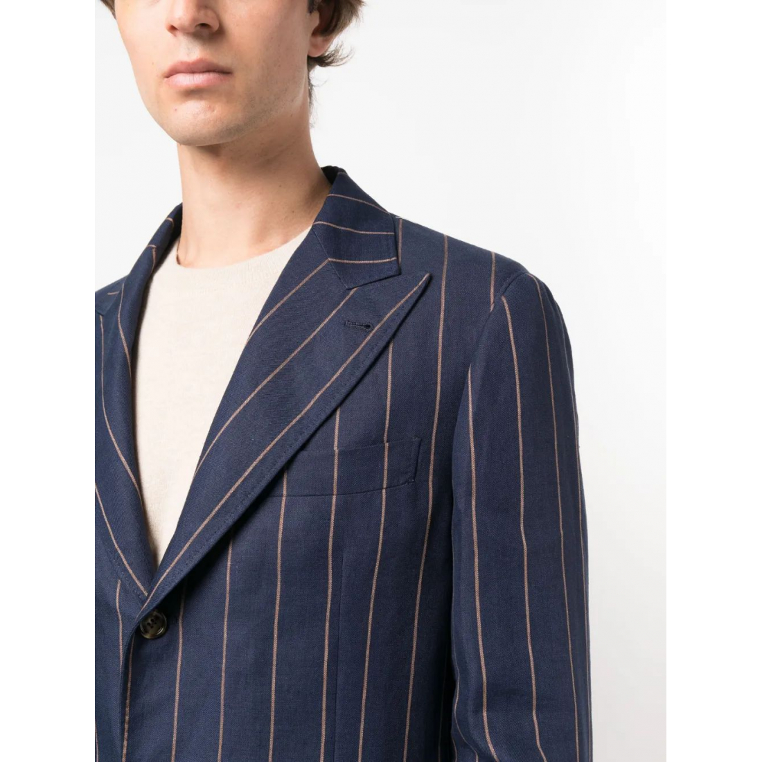 Blazer 'Pinstriped Single-Breasted' pour Hommes