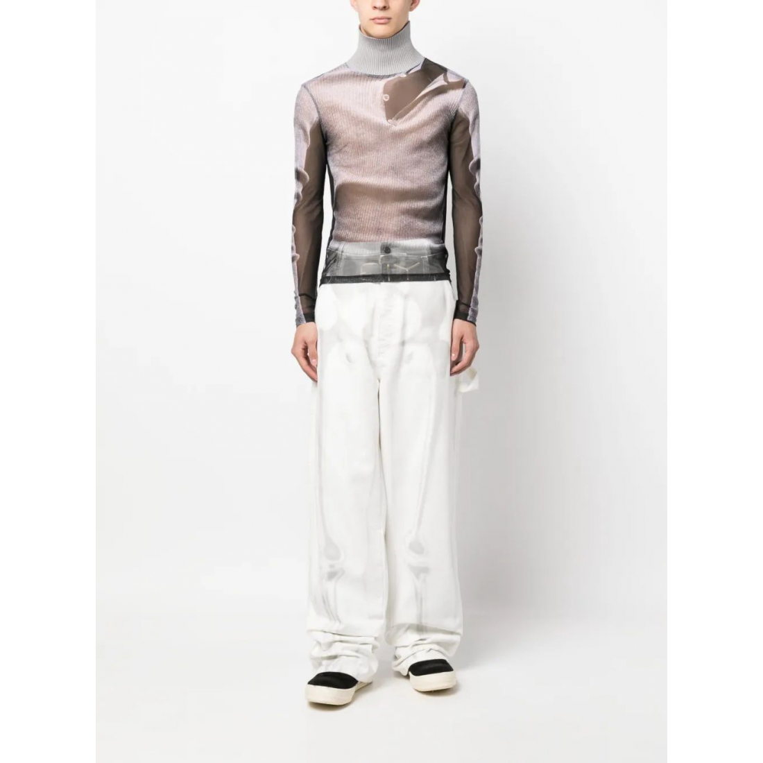 Men's 'Body Scan-Print Wide-Leg' Jeans