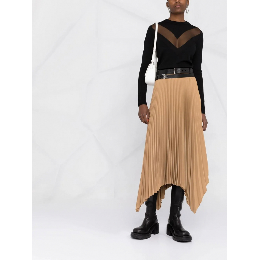 Pull 'Sheer Panel Crew-Neck' pour Femmes