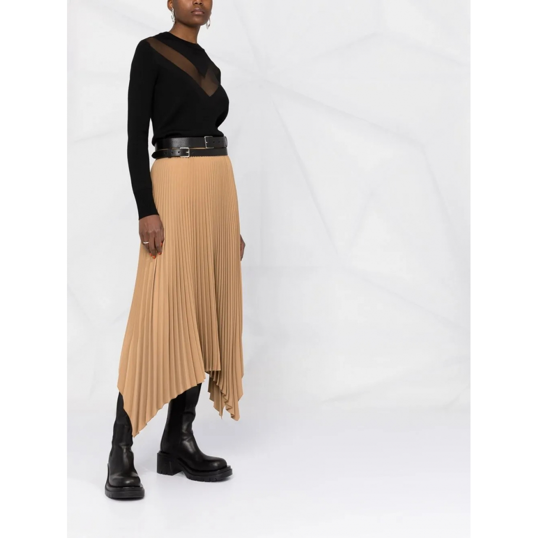 Pull 'Sheer Panel Crew-Neck' pour Femmes