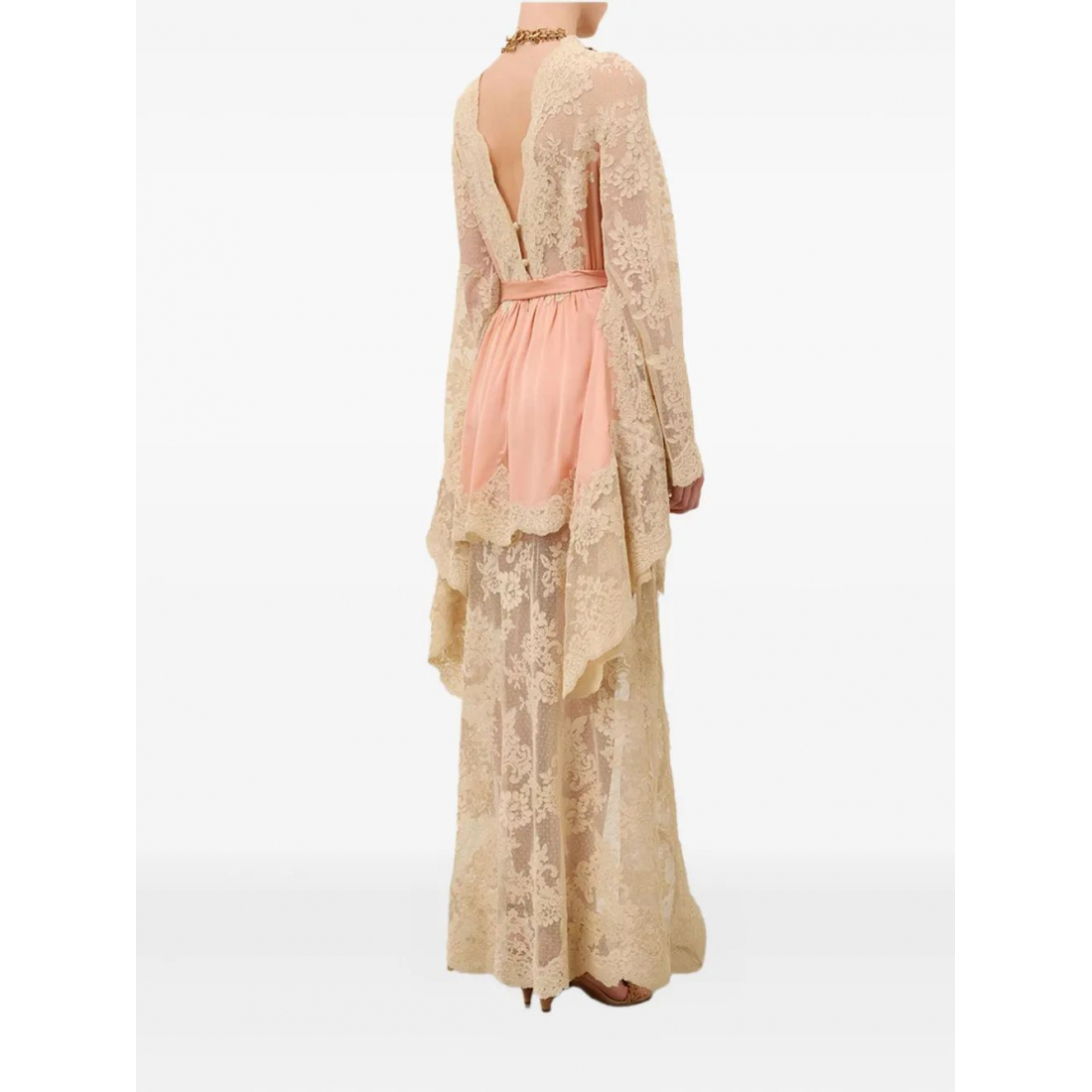Robe 'Lace-Trimmed High-Low' pour Femmes
